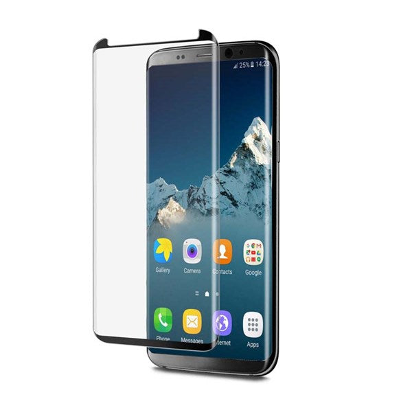 EFM Curved Glass Screen Armour suits Samsung Galaxy S8+ - Black Frame
