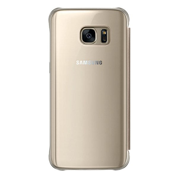 Samsung Clear View Case suits Samsung Galaxy S7 Edge - Gold
