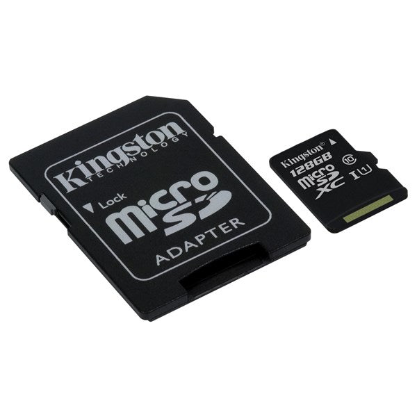 Kingston 128GB MircoSDHC Class 10 UHS-I 45R Flash Card