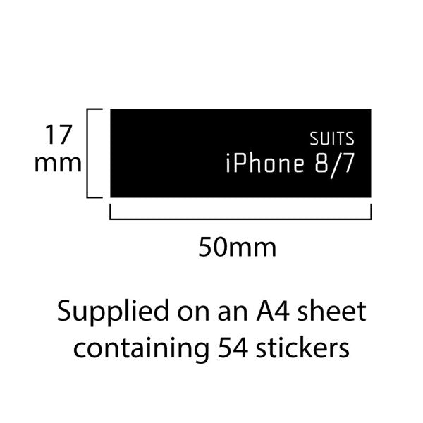Compatibility Rectangle Sticker to suit iPhone i7 & iPhone 8 (60 per sheet)