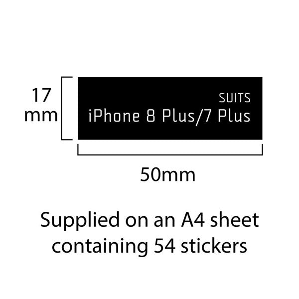 Compatibility Rectangle Sticker to suit iPhone i7 Plus & iPhone 8 Plus (60 per sheet)