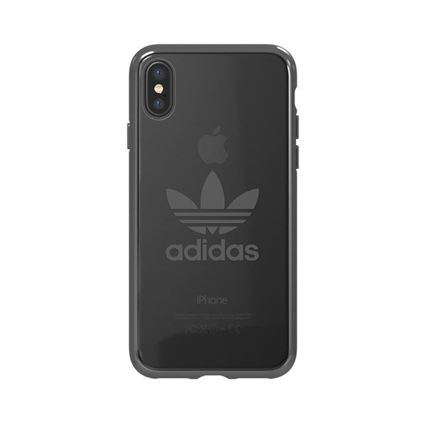 Adidas Originals Clear Case suits iPhone X - Gunmetal Logo