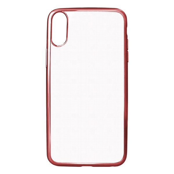Cleanskin TPU Case Metalic Bumper iPhone X - Clear/Rose Gold