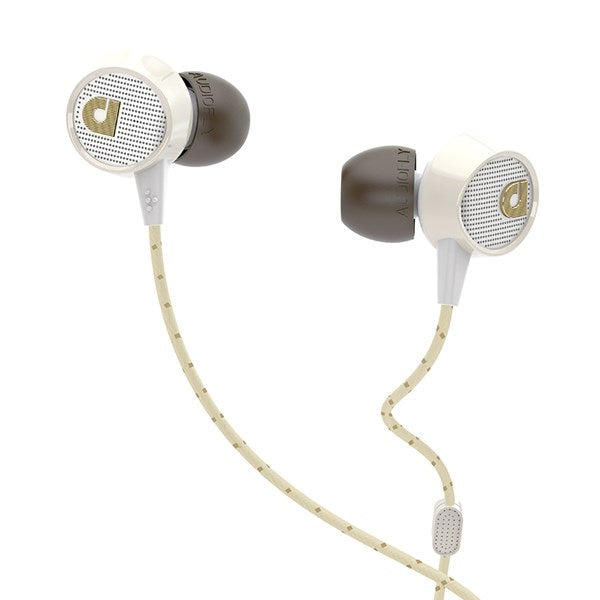Audiofly AF56M In-Ear Headphone w/Clear-Talk䋢 Mic for smartphones - Vintage White