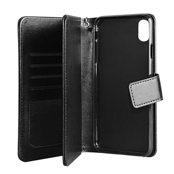 Cleanskin Flip Wallet with Mag-Latch Hard Shell suits iPhone X - Black